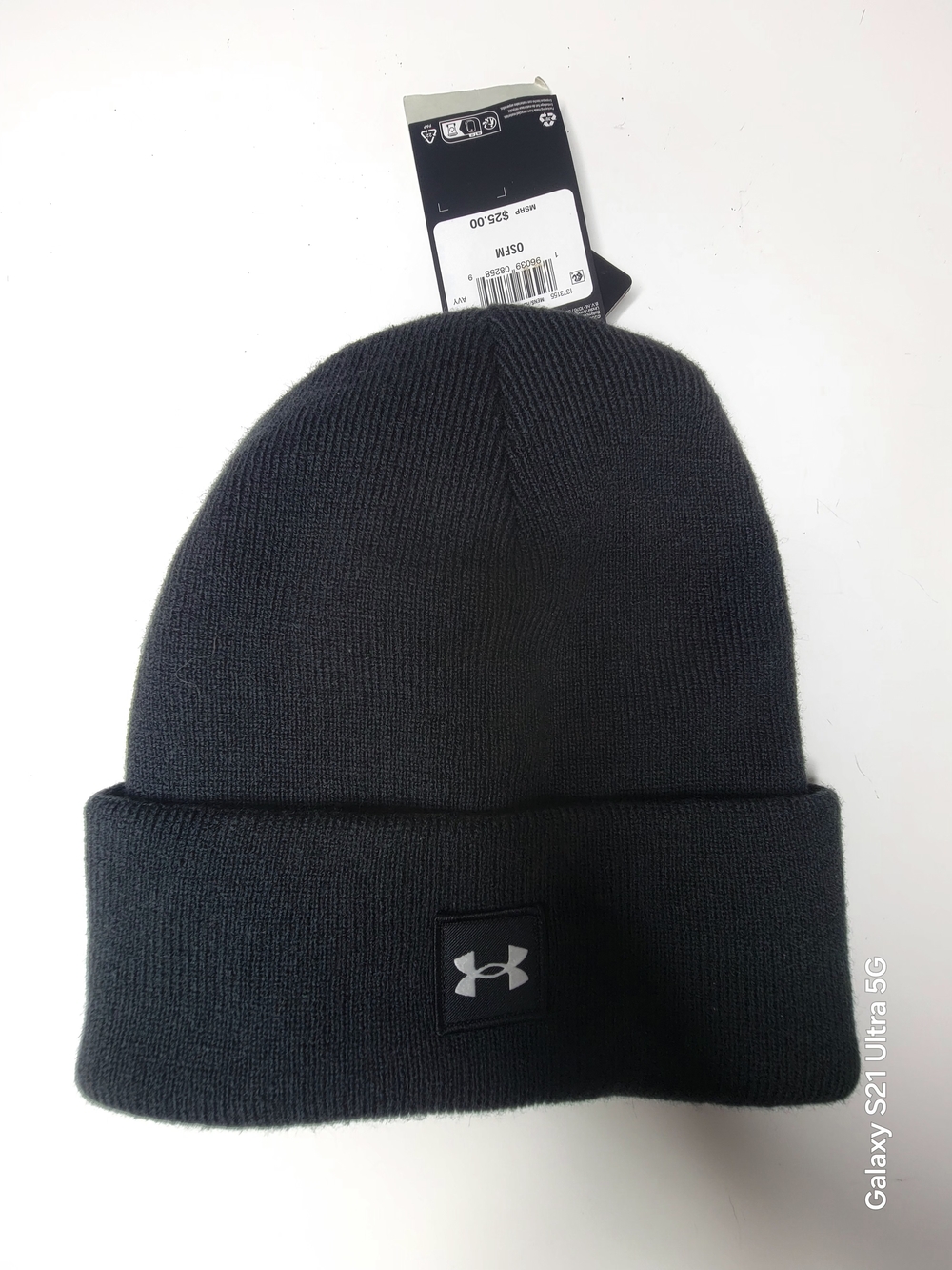 Under Armour Men's Black Cuffed Beanie